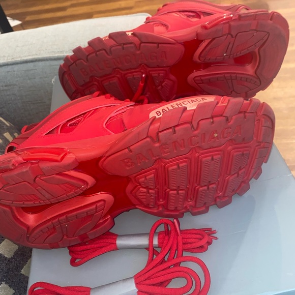 Red Balenciaga Track Sneakers - Picture 11 of 14